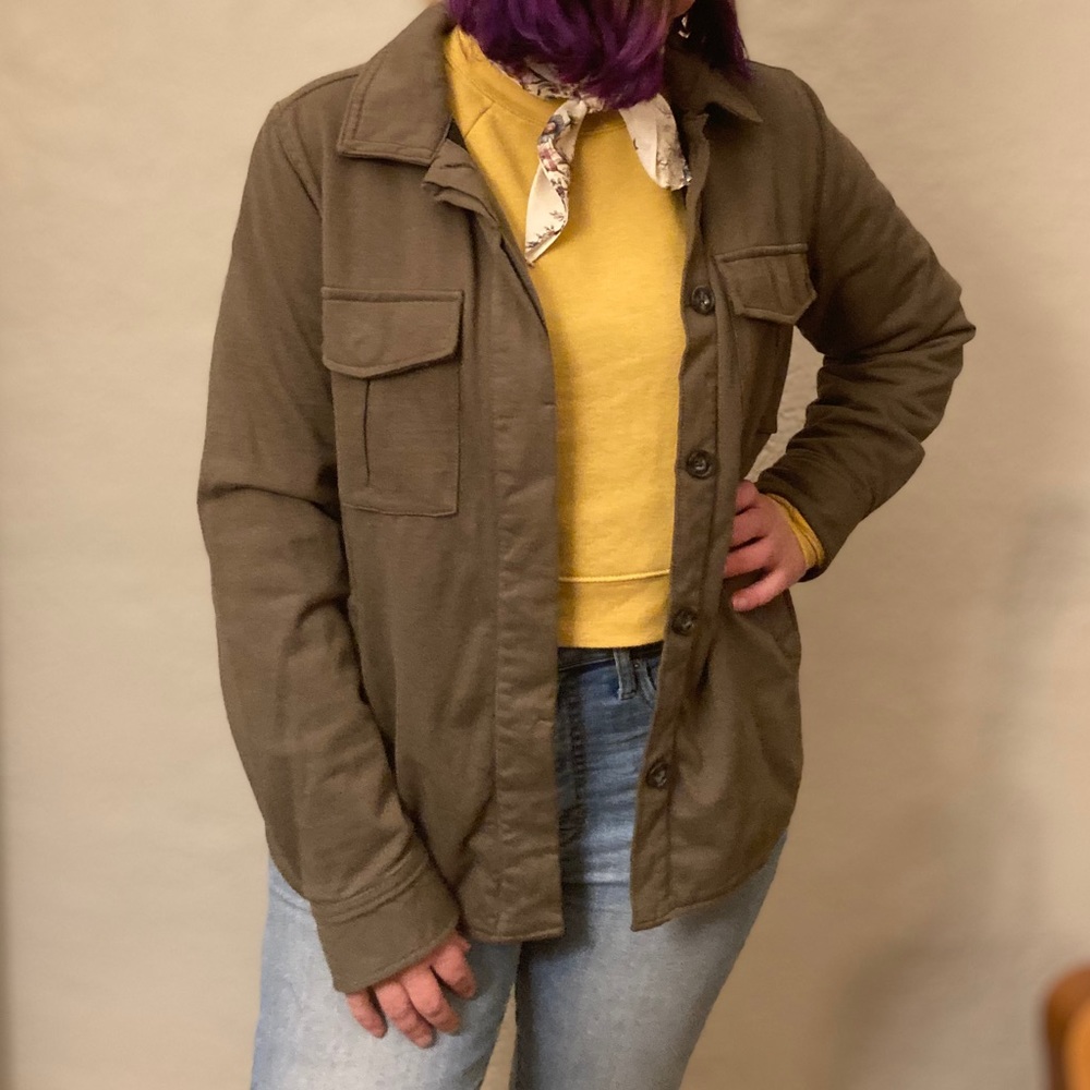 Thread & Supply Button Sweatshirt Jacket | M - image 2